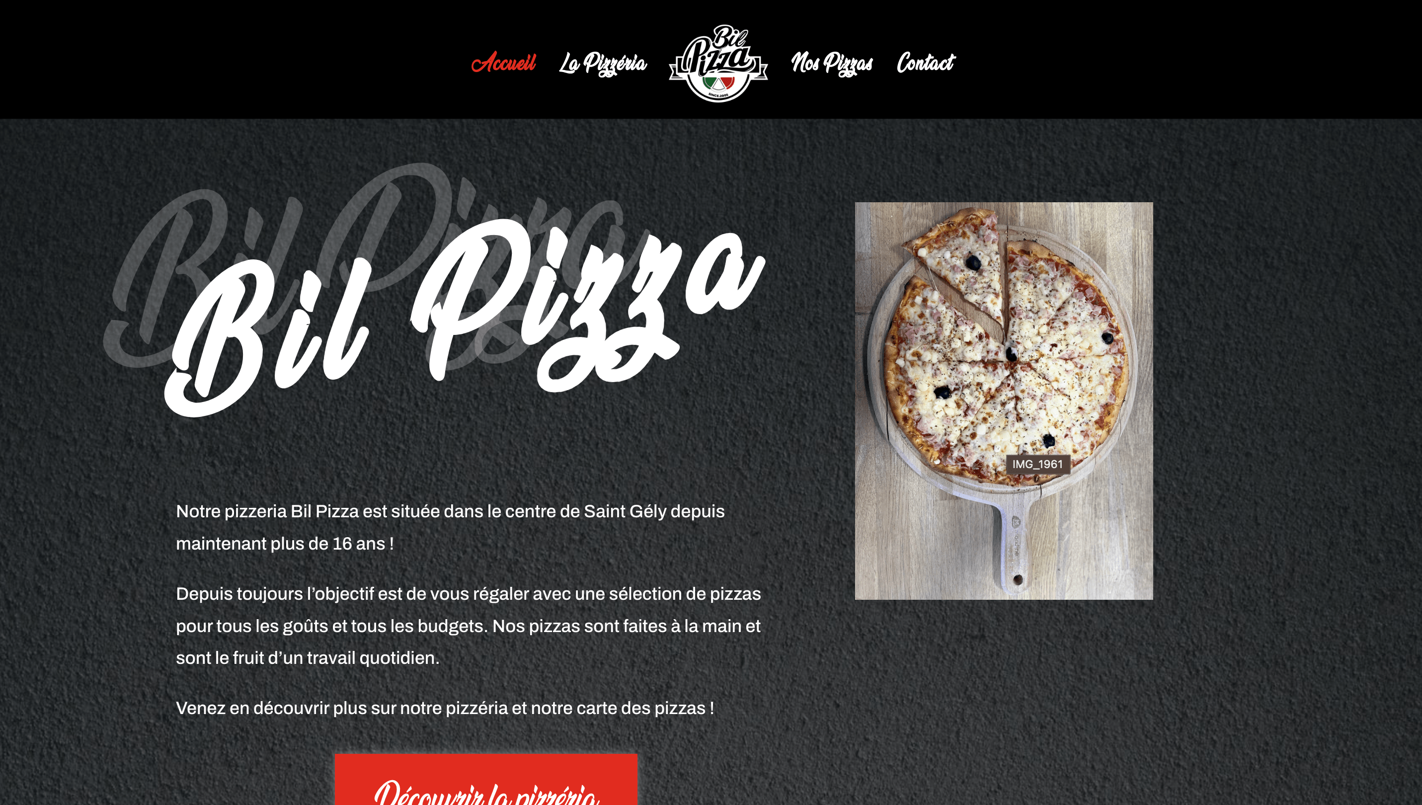 Site web de Bil Pizza à saint-gély-du-fesc