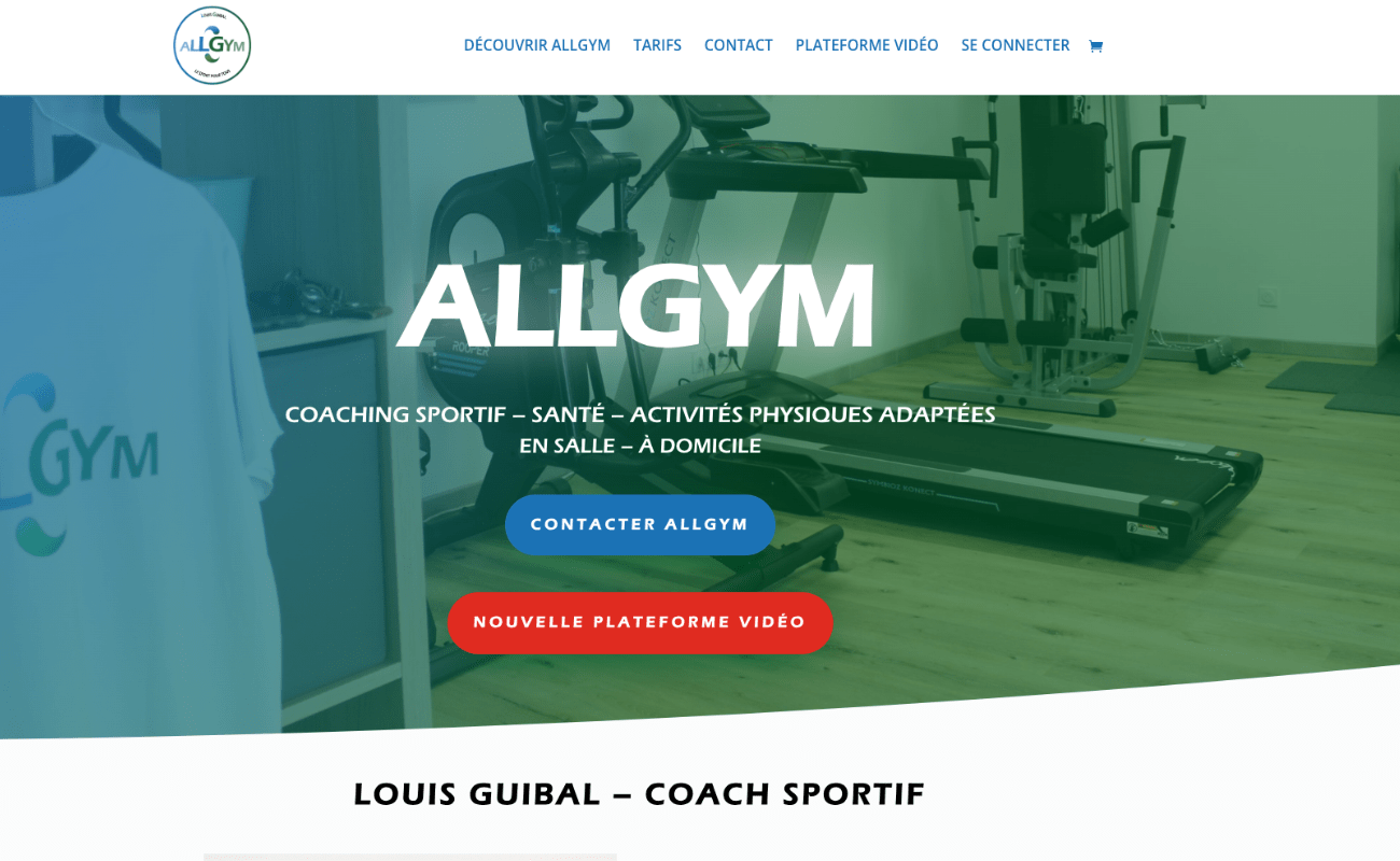 Site web de ALLGYM coach sportif pour tous