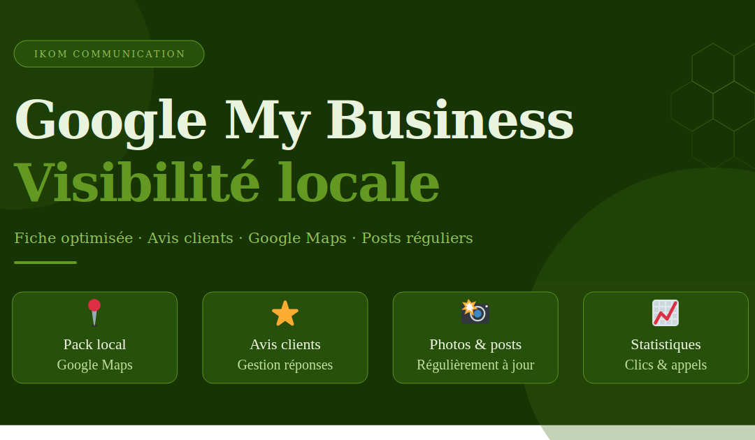 Google My business visibilité locale
