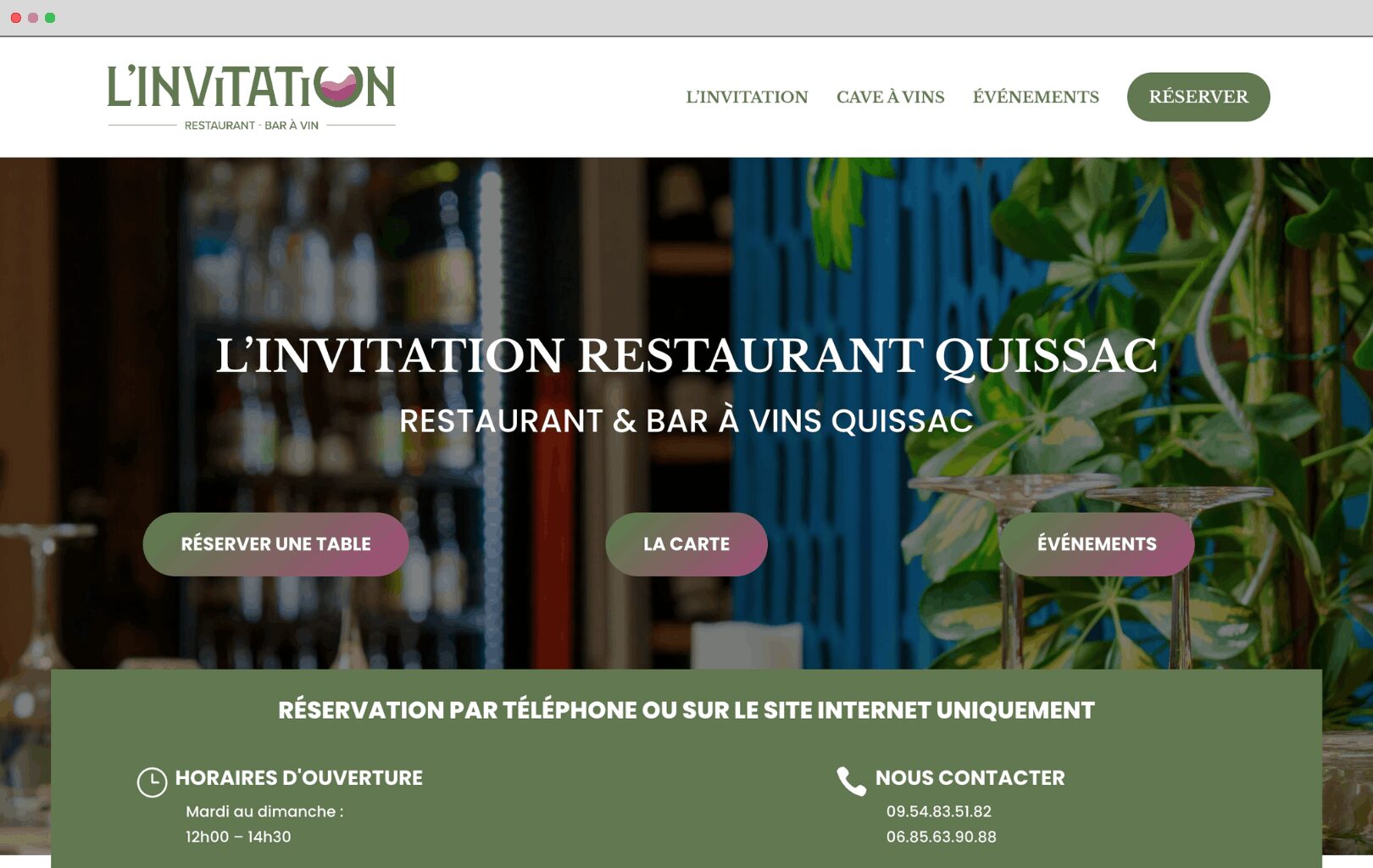 Invitation restaurant Quissac