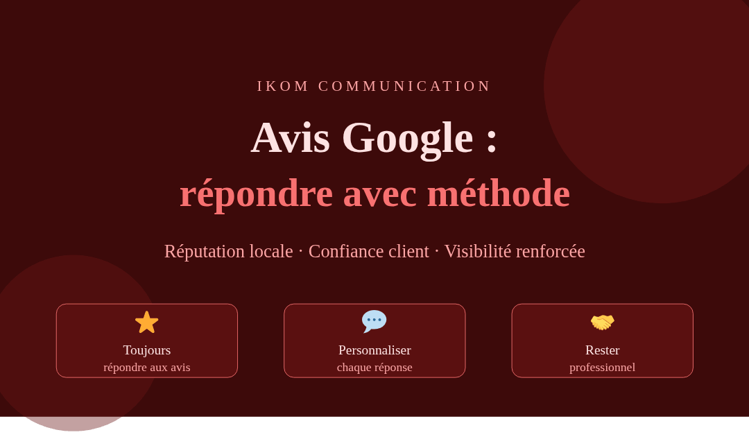 Avis Google : comment répondre pour rassurer vos clients
