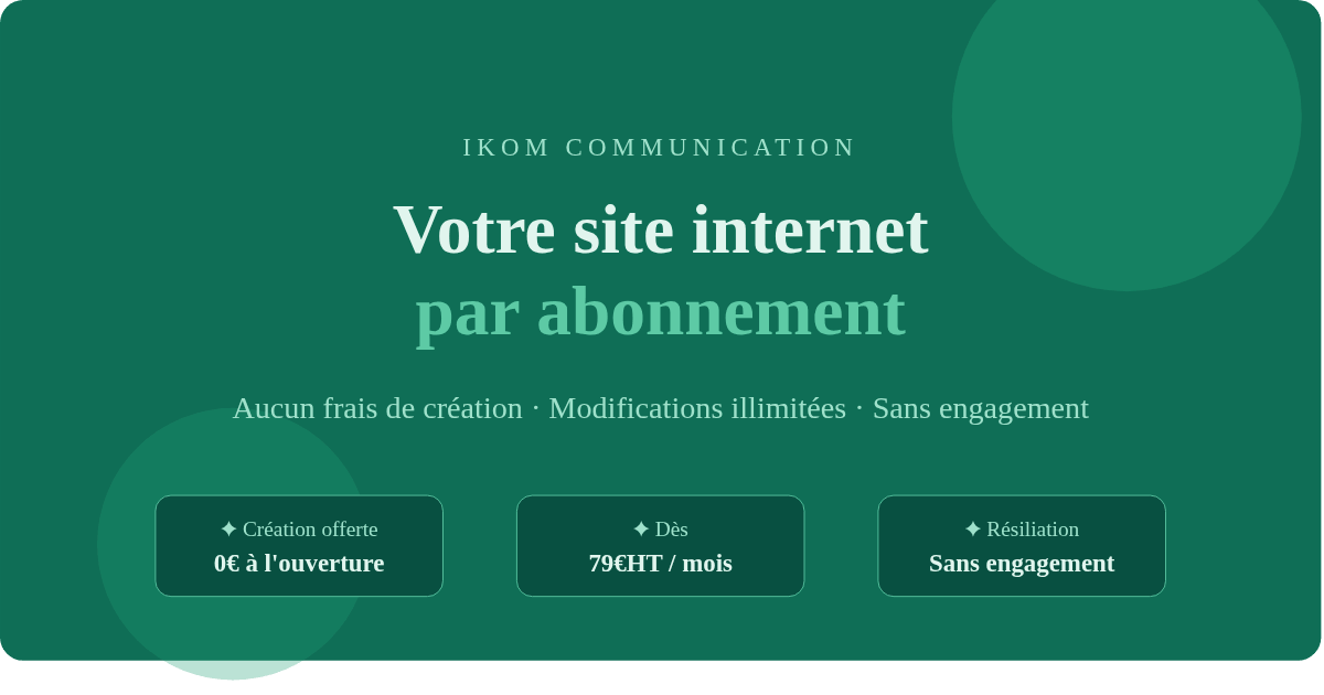 Site internet par abonnement