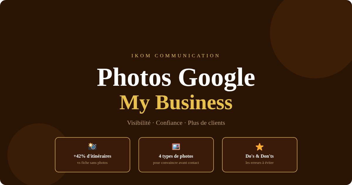 Photos entreprise sur fiche Google My Business optimisation locale IKOM Communication