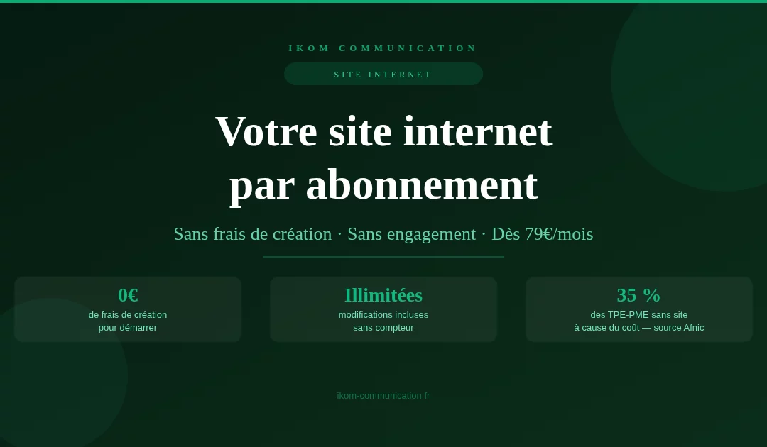 Site internet par abonnement et sans engagement